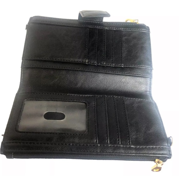 Relic Leather Black and White Bifold Large Wallet ID Holder Credit Card slots - Picture 2 of 16